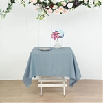 90" Dusty Blue Wholesale Polyester Square Linen Tablecloth For Banquet Party Restaurant