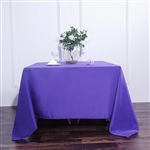 90" Purple Wholesale Polyester Square Linen Tablecloth For Banquet Party Restaurant