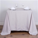 90" Silver Wholesale Polyester Square Linen Tablecloth For Banquet Party Restaurant