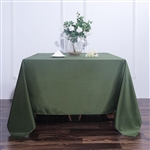 90" Moss Green Wholesale Polyester Square Linen Tablecloth For Banquet Party Restaurant