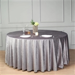 120" Econoline Velvet Round Tablecloth - Charcoal Grey