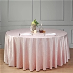 120" Econoline Velvet Round Tablecloth - Rose Gold/Blush
