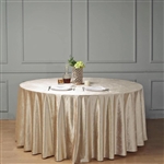 120" Econoline Velvet Round Tablecloth - Champagne
