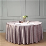 120" Econoline Velvet Round Tablecloth - Dusty Rose