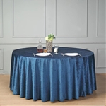 120" Econoline Velvet Round Tablecloth - Navy Blue