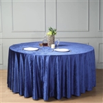 120" Econoline Velvet Round Tablecloth - Royal Blue
