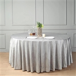 120" Econoline Velvet Round Tablecloth - Silver