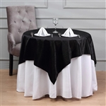 54'' x 54'' Econoline Velvet Table Overlay - Black