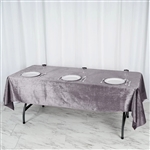 60" x 102" Econoline Velvet Rectangle Tablecloth - Charcoal Grey