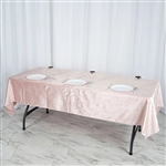 60" x 102" Econoline Velvet Rectangle Tablecloth - Blush/Rose Gold