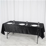 60" x 102" Econoline Velvet Rectangle Tablecloth - Black