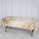 60" x 102" Econoline Velvet Rectangle Tablecloth - Champagne