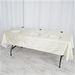 60" x 102" Econoline Velvet Rectangle Tablecloth - Ivory