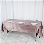 60" x 102" Econoline Velvet Rectangle Tablecloth - Rose Quartz