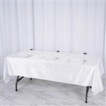 60" x 102" Econoline Velvet Rectangle Tablecloth - White