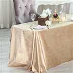 90" x 132" Econoline Velvet Rectangle Tablecloth - Champagne