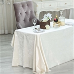 90" x 132" Econoline Velvet Rectangle Tablecloth - Ivory