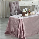 90" x 132" Econoline Velvet Rectangle Tablecloth - Dusty Rose