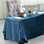 90" x 132" Econoline Velvet Rectangle Tablecloth - Navy Blue