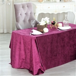 90" x 132" Econoline Velvet Rectangle Tablecloth - Purple