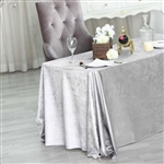90" x 132" Econoline Velvet Rectangle Tablecloth - Silver