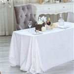90" x 132" Econoline Velvet Rectangle Tablecloth - White