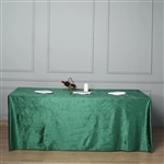 90" x 156" Econoline Velvet Rectangle Tablecloth - Hunter Green