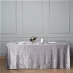 90" x 156" Econoline Velvet Rectangle Tablecloth - Charcoal Gray