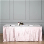 90" x 156" Econoline Velvet Rectangle Tablecloth - Blush/Rose Gold