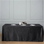 90" x 156" Econoline Velvet Rectangle Tablecloth - Black