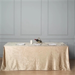 90" x 156" Econoline Velvet Rectangle Tablecloth - Champagne