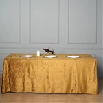 90" x 156" Econoline Velvet Rectangle Tablecloth - Gold