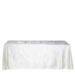 90" x 156" Econoline Velvet Rectangle Tablecloth - Ivory