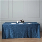 90" x 156" Econoline Velvet Rectangle Tablecloth - Navy Blue