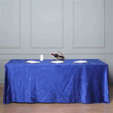 90" x 156" Econoline Velvet Rectangle Tablecloth - Royal Blue