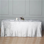 90" x 156" Econoline Velvet Rectangle Tablecloth - Silver