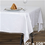 60"x108" Rectangular Vinyl Tablecloth Protector