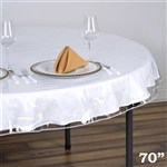 70" Round Clear Vinyl Tablecloth Protector