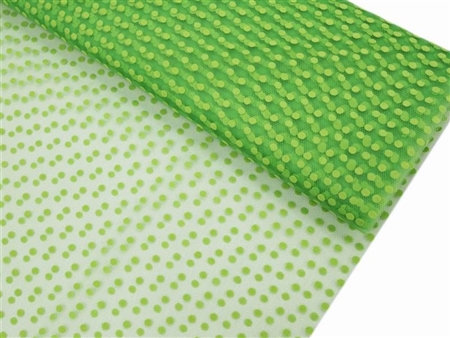 Dots The Way I Like It Tulle - Apple Green 60"x10yards