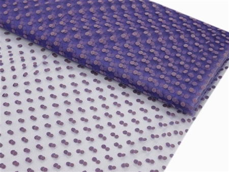Dots The Way I Like It Tulle - Purple 60"x10yards