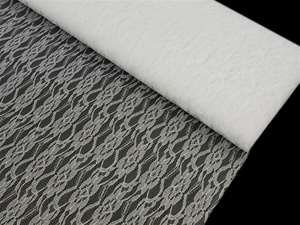 Fleur Lace Fabric Soft Sheer - White 60" x 10yards