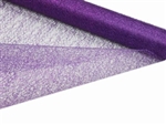 Glittered Scrunch Roll Mesh - Purple 19" x 5 yards