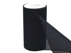 Polyester Burlap Roll - Black 6"x10 Yards
