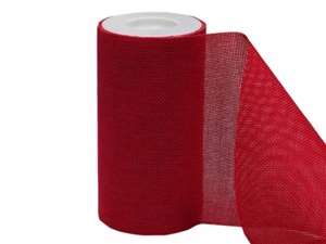 Polyester Burlap Roll - Red 6"x10 Yards