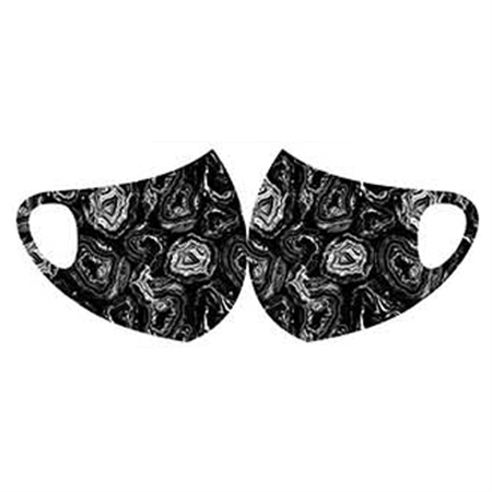 Face Fashions Spandex Protective Masks - Pack of 10 - Marble Black
