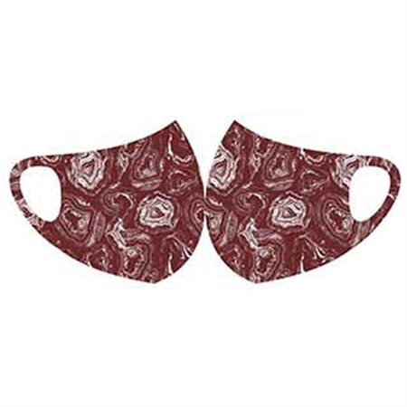 Face Fashions Spandex Protective Masks - Pack of 10 - Marble Red