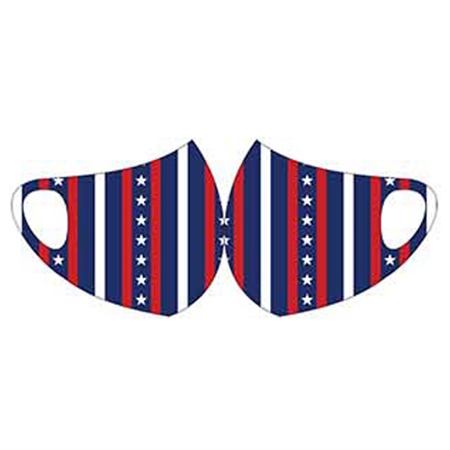 Face Fashions Spandex Protective Masks - Pack of 10 - Stars Stripe