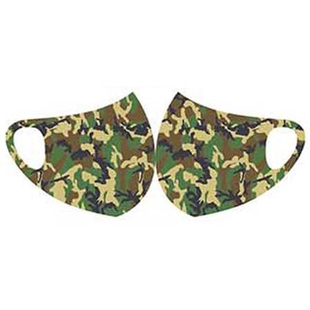 Face Fashions Spandex Protective Masks - Pack of 10 - Woodland