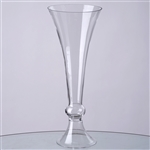 18" Trumpet Pilsner Glass Floral Vase Centerpiece For Event Table Décor - Pack of 4