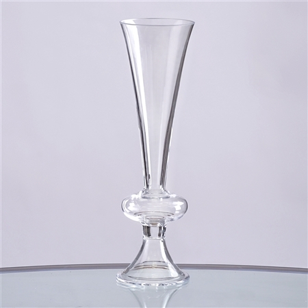 13" Trumpet Pilsner Glass Floral Vase Centerpiece For Wedding Event Table Décor - Pack of 4